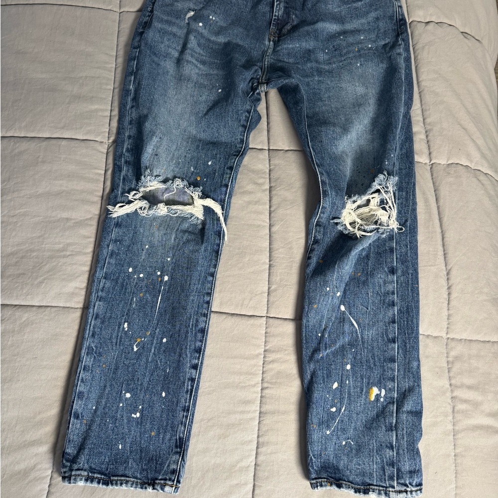 PacSun Women’s Blue Distressed Straight Jeans